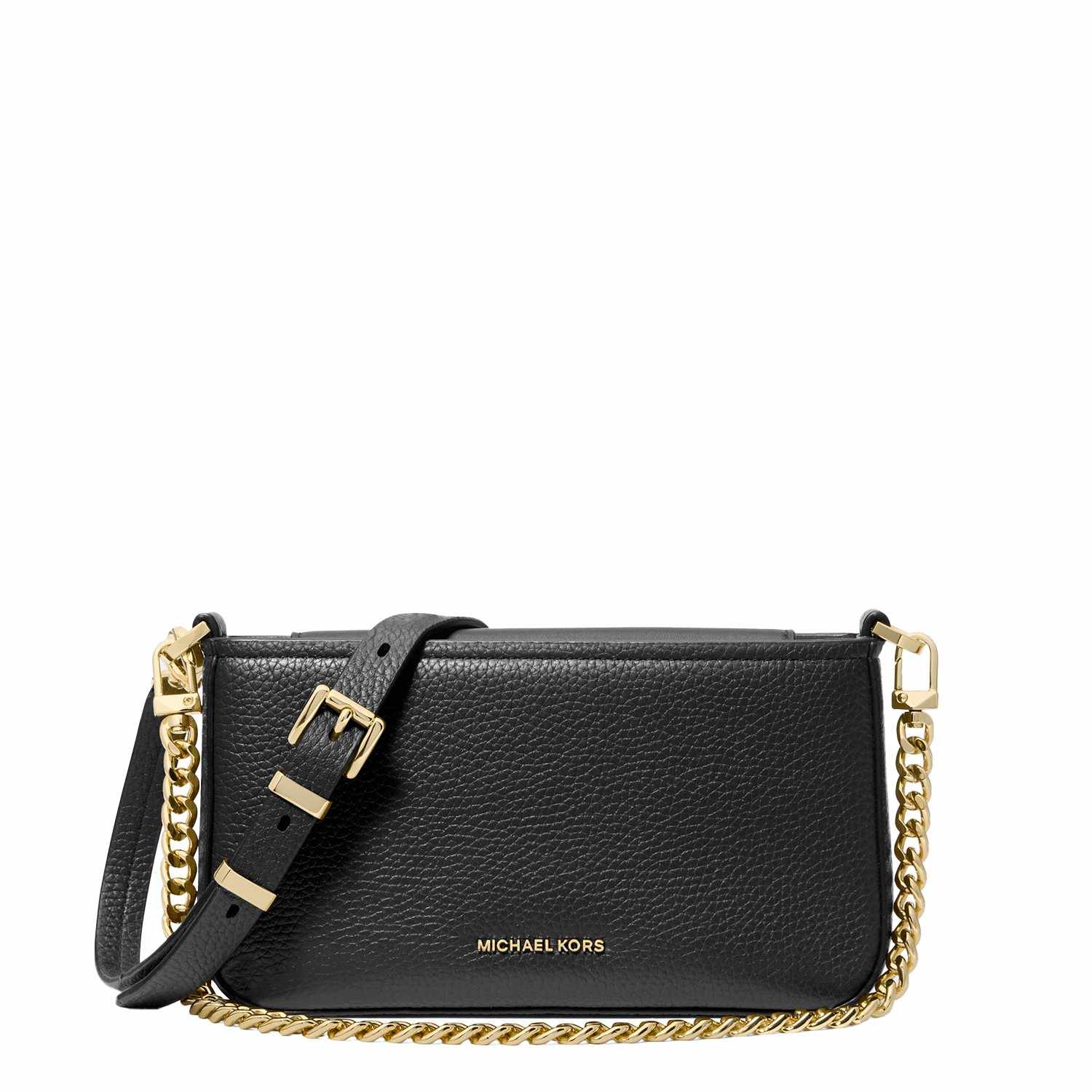 MICHAEL KORS BRYANT SMALL PEBBLED LEATHER CONVERTIBLE POUCHETTE / CROSSBODY