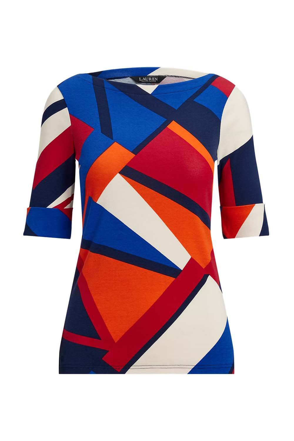 LAUREN RALPH LAUREN JUDY PRINT STRETCH COTTON ΜΠΛΟΥΖΑ