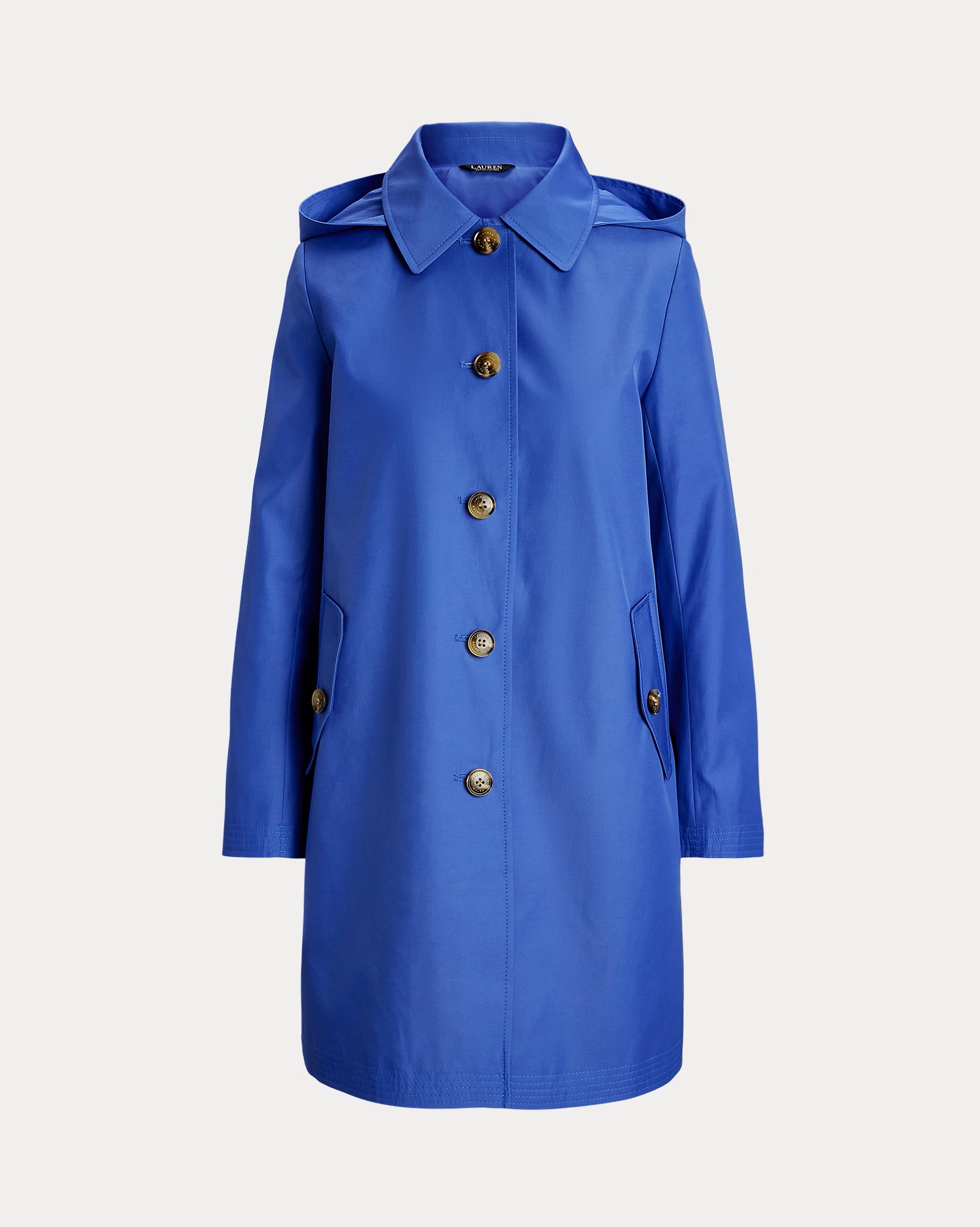 LAUREN RALPH LAUREN HOODED COTTON-BLEND BALMACAAN ΚΑΜΠΑΡΝΤΙΝΑ