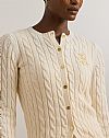 LAUREN RALPH LAUREN CABLE-KNIT COTTON ZAKETA