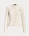 LAUREN RALPH LAUREN CABLE-KNIT COTTON ZAKETA