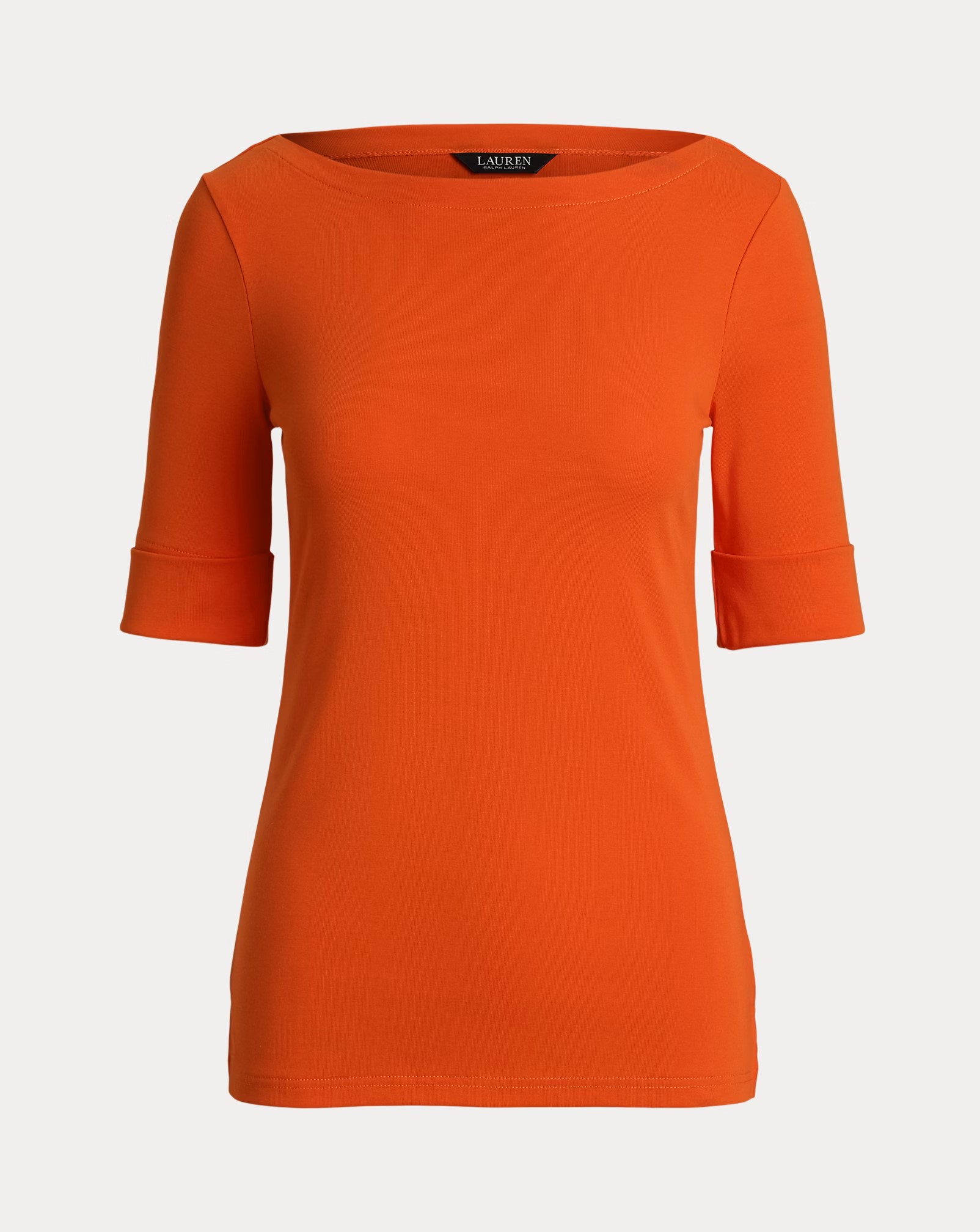 LAUREN RALPH LAUREN STRETCH JUDY COTTON BOATNECK ΜΠΛΟΥΖΑ