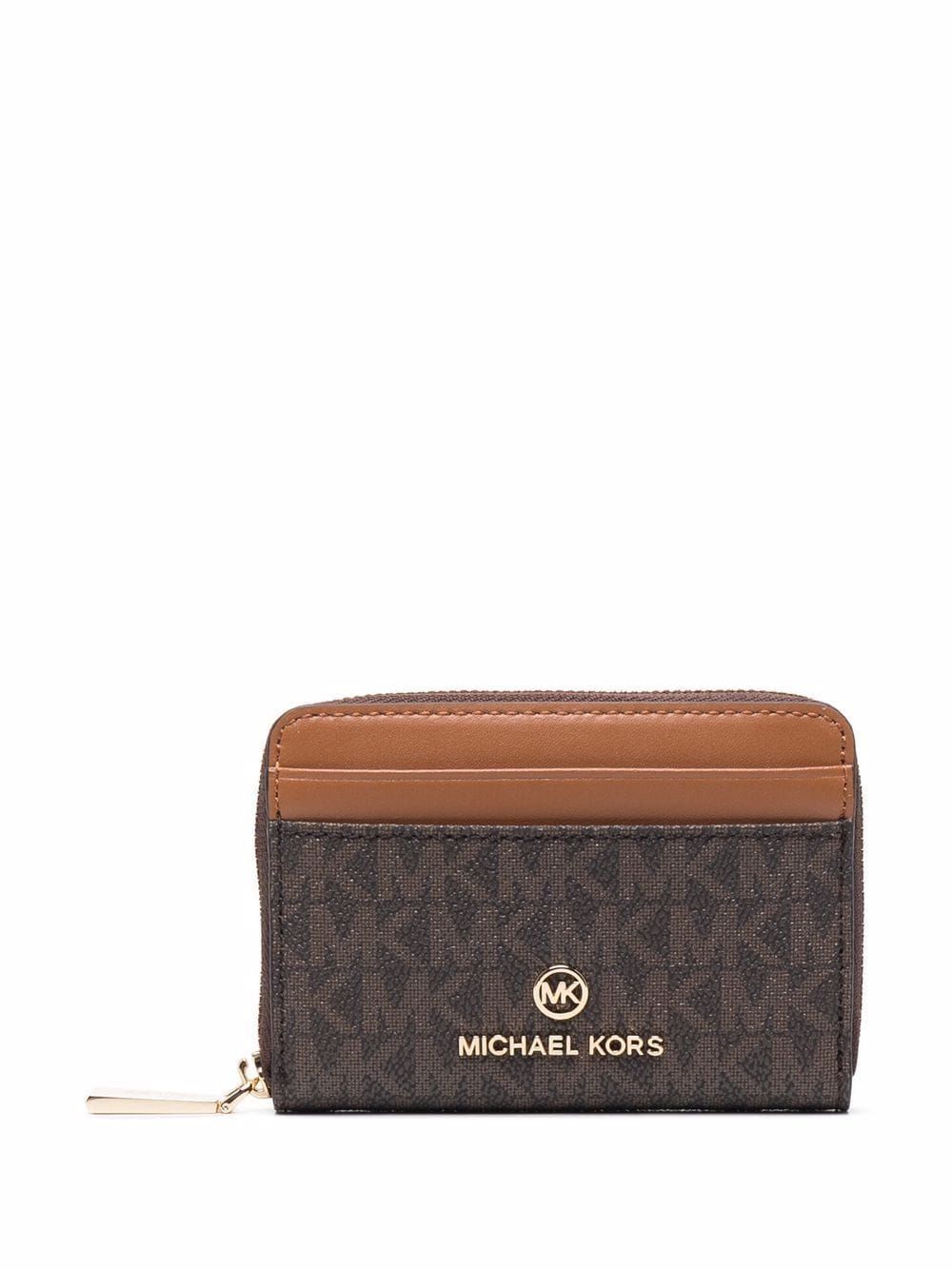 MICHAEL KORS JET SET SMALL SIGNATURE LOGO ZIP-AROUND ΠΟΡΤΟΦΟΛΙ