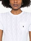 POLO RALPH LAUREN CABLE-KNIT COTTON SHORT-SLEEVE ΠΛΕΚΤΟ