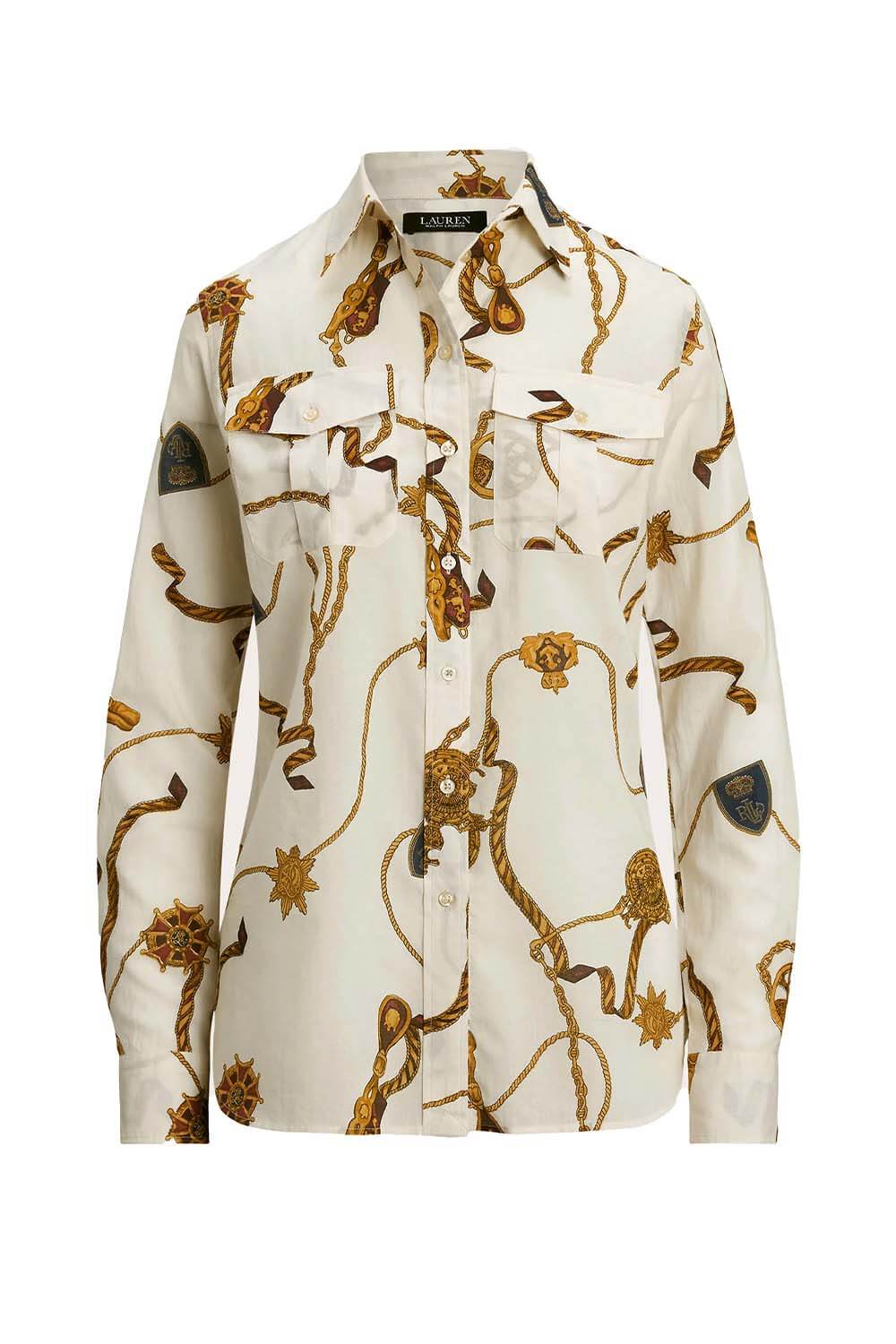 LAUREN RALPH LAUREN LIGHTWEIGHT COTTON ΠΟΥΚΑΜΙΣΟ