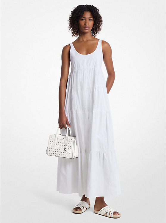 MICHAEL KORS STRETCH COTTON TIERED ΦΟΡΕΜΑ