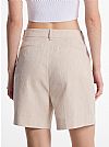 MICHAEL KORS PLEATED LINEN AND COTON SHORTS