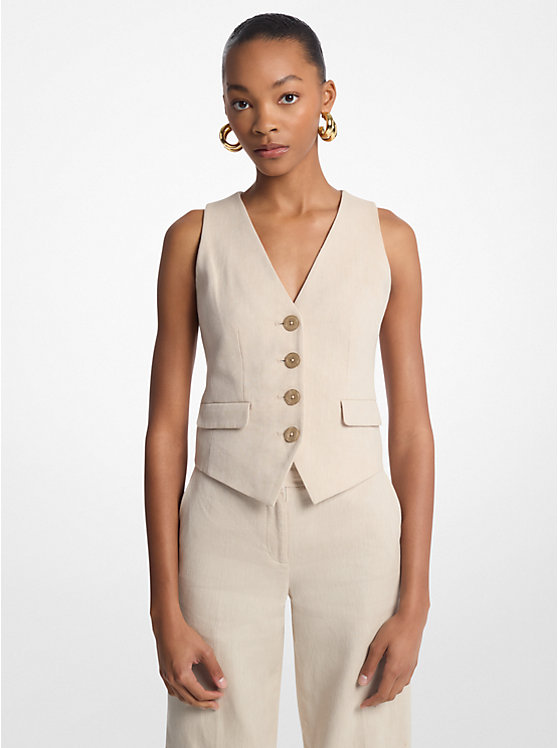 MICHAEL KORS LINEN AND COTTON TWILL ΓΙΛΕΚΟ