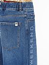 WEEKEND MAX MARA LISOTTE WIDE WITH LOGO DENIM JEANS 