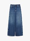 WEEKEND MAX MARA LISOTTE WIDE WITH LOGO DENIM JEANS 