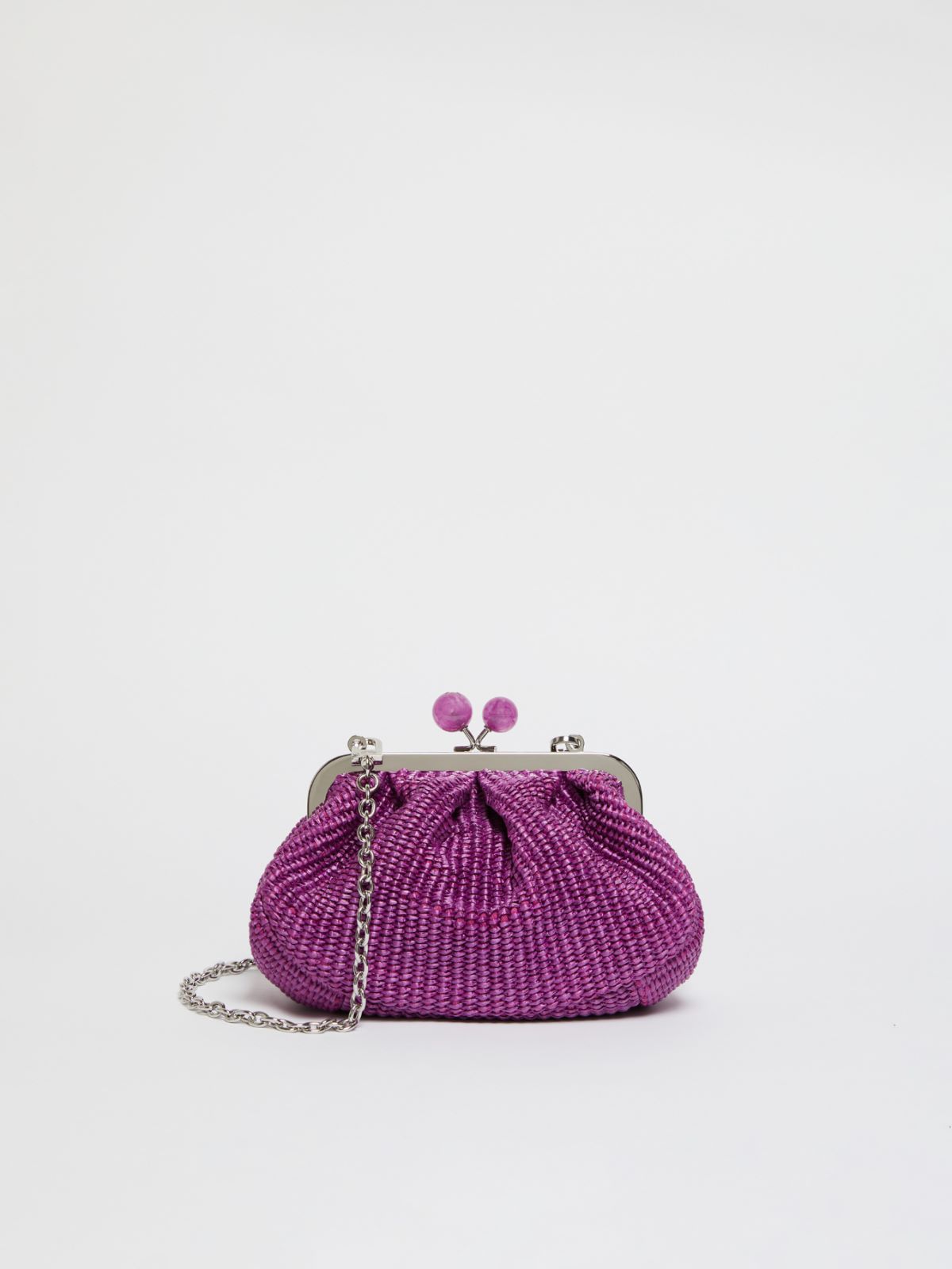WEEKEND MAX MARA PALMAS SMALL RAFFIA-LOOK PASTICCINO ΤΣΑΝΤΑ