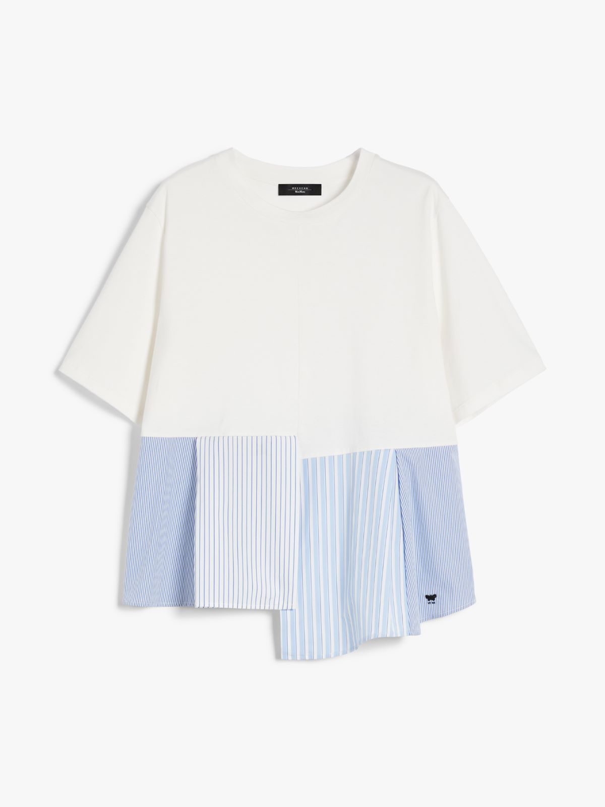 WEEKEND MAX MARA BIRD FLARED COTTON TOP